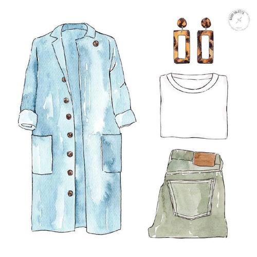 手繪穿搭手賬中的服飾元素 創意與實用的結合